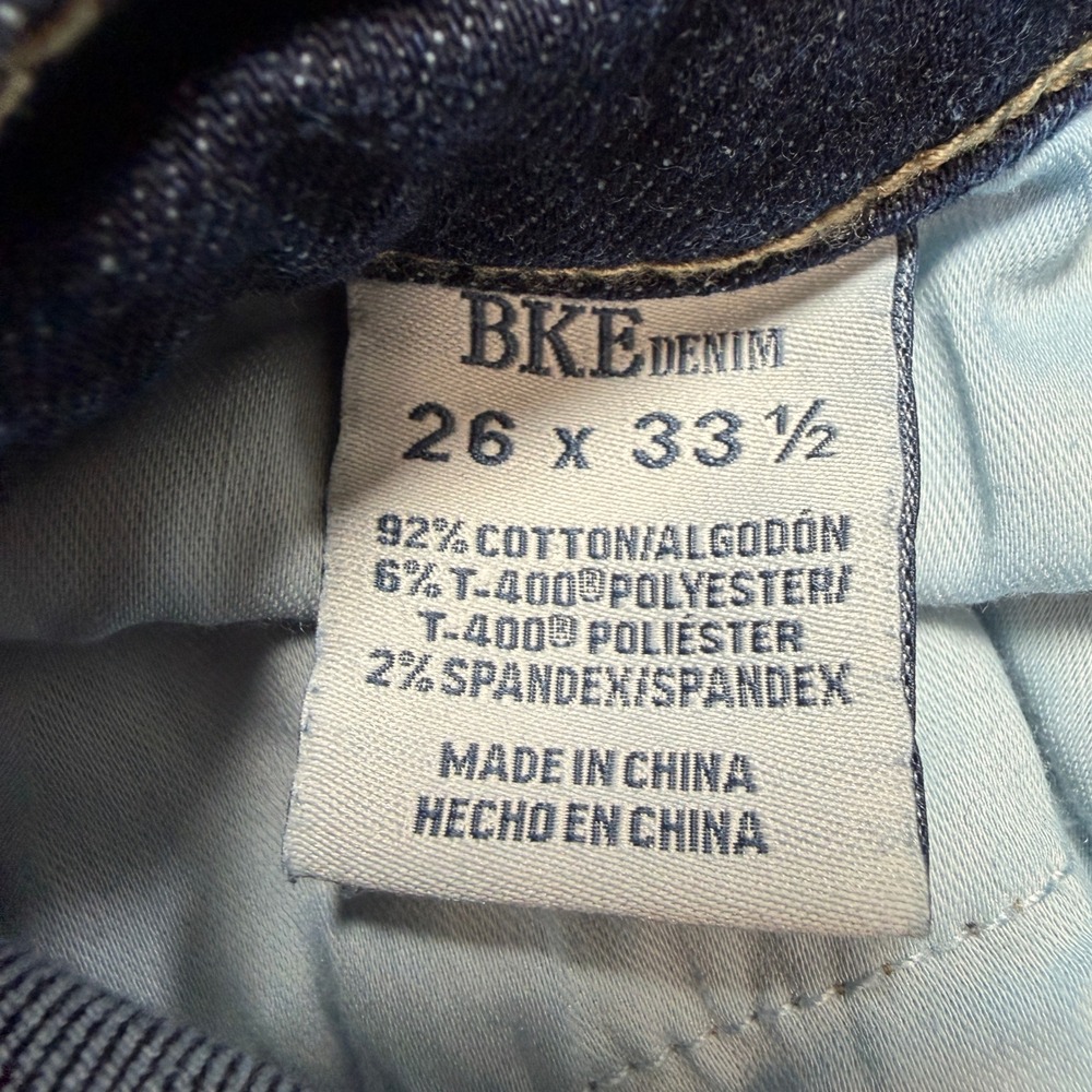 BKE Stella Mid Rise Slim Fit Tailored Bootcut 27x32.5 Womens Jeans Dark Wash - Picture 3 of 13